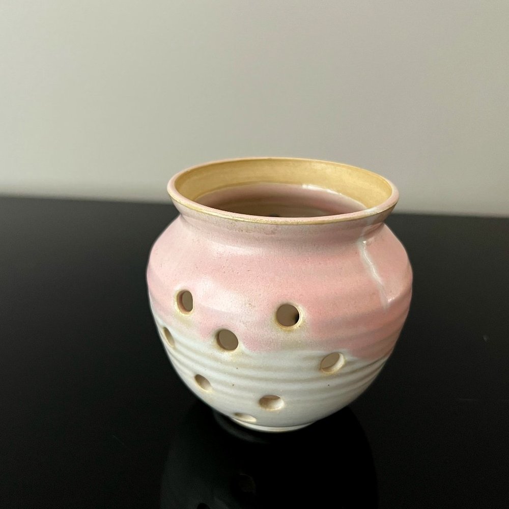 Vintage Handmade Pottery Candle Holder